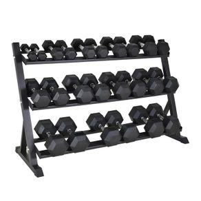 Hex Dumbbells 2.5kg - 30kg + Rack (Full Set)