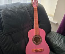 Pink guitar