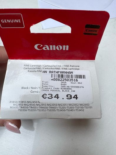 Canon Black Ink Cartridge - New & Sealed