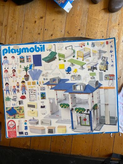 Playmobil 4404 Clinic Hospital Set - Incomplete, with Box & Instructions, Spares/Repair