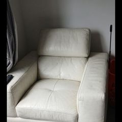 Real Leather arm chairs X2