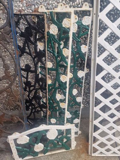 Cast iron bench back covers