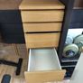 Chest of 6 drawers Malm oak veneer with mirror Image 5