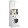 FMD Washing Machine Cabinet with Storage Space White Image 4
