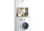 FMD Washing Machine Cabinet with Storage Space White
