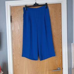Dunnes  Stores  Royal Blue Culottes With 2 Side Pockets.   S.14. New - No Tag.