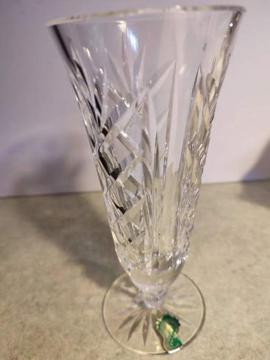 Vintage Waterford Lismore Footed Vase, 7" Tall Vase, Beautiful Crystal Vase, Signed Waterford Crystal, Mint CONDITION. No.28