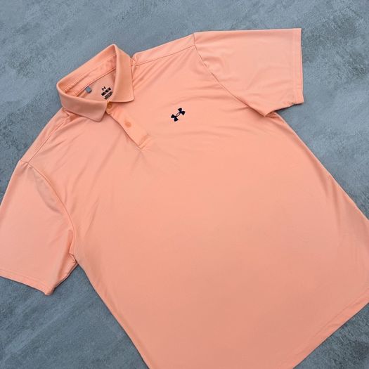 Orange Under Armour Golf Polo T-Shirt