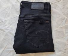 G star raw 3301 slim fit jeans size 32/34  black button fly in like new condition
