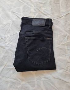 G star raw 3301 slim fit jeans size 32/34  black button fly in like new condition