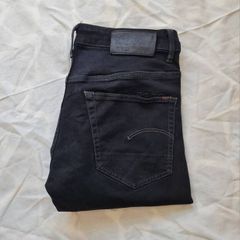 G star raw 3301 slim fit jeans size 32/34  black button fly in like new condition