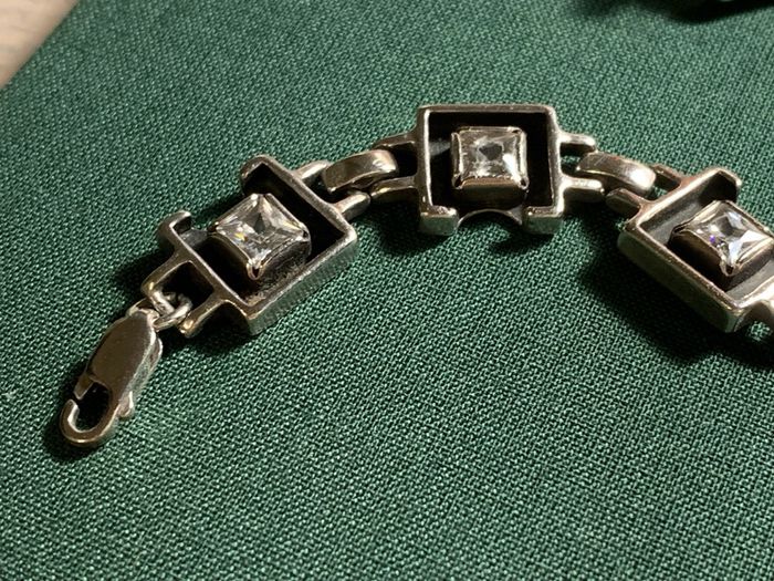 Silver set of bracelet ,earrings and pendant