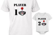 Funny Cute Daddy and Baby Matching T-Shirt and Bodysuit Set - players