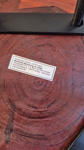 Rustic Live Edge Wood Side Table  Accent Table