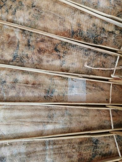 Vintage Oriental Hand Painted Bamboo Umbrella