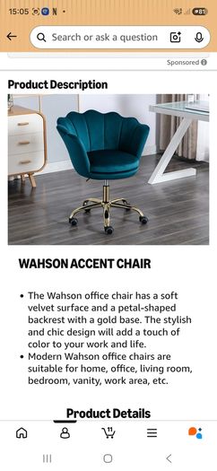 Desk vanity chair