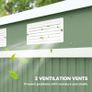 Garden Storage Shed w/ window Double Door Green Image 7