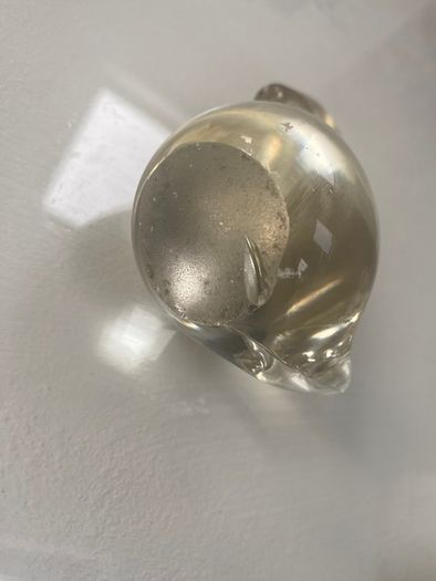 Glass bird paperweight