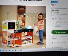 Toy shop and cash register