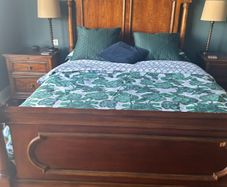 Bedstead from 'Bassett' 5ft in mid cherry colou