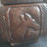 mid century hand carved box Image 3