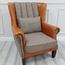 Wingback Accent Chair Modern Two Tone Design Image 3