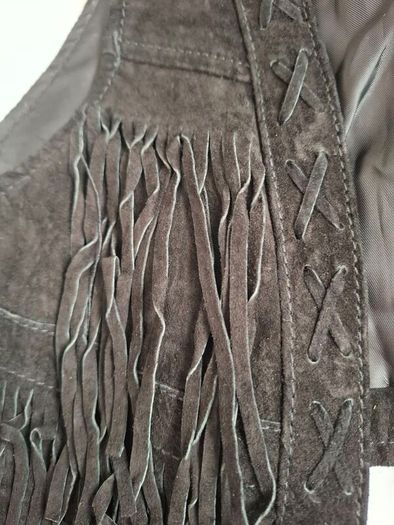 Blanco leather suede waistcoat