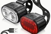 Mountain Bike Headlight And Taillight, LED USB Rechargeable, new.