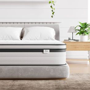 Double Mattress 4FT6, 10.6 Inch Gel Memory Foam Pocket Sprung Orthopedic Mattress Edge Support & Motion Isolation Spring Hybrid Double Mattresses - Medium Firm Feel 135x190x27 cm