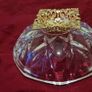 Killarney Crystal Cut Crystal Glass With Number 50 Lidded Jewelry Dish / Bowl With 22 Carat Gold Cover Handle and Footed Base Finishing Made In Ireland Image 9