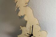 Unique Bespoke Great Britain County Shape Clock Wooden Map Country Uk Clock