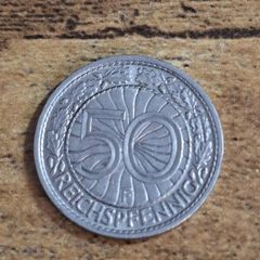 German Empire, Germany, 50 Reichspfennig 1927 F, great condition - free standard postage