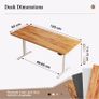Standing Desk, 120 x 60 cm, Brown Image 7