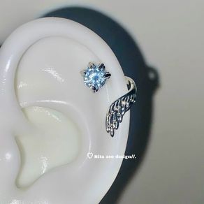 Dragon claw Wing Zircon designer earrings stud