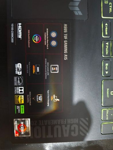 Asus tuf a15 fa507 gaming laptop