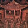 19th Century Chinese Teak Carved Ornate Panel Image 4