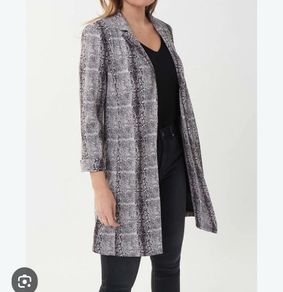 Joseph Ribkoff / Snake Print Blazer / Beige And Black
