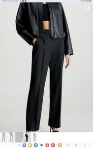 Calvin Klein - Slim Straight Trousers - Black - Size 40 Fits UK 12 to 14 - BNWT RRP 199.90