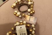 2 x Gold Berry christmas candle ring