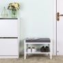 Bamboo Shoe Cabinet with Seat Cushion Image 4