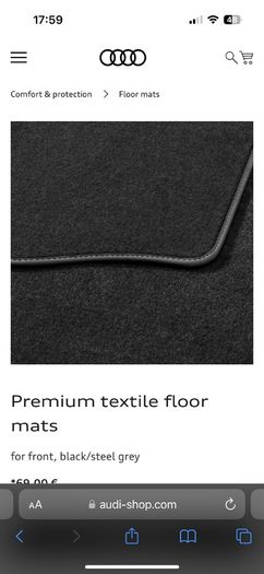Audi Q4 original floor mats for front and back