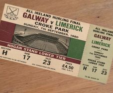 Galway v Limerick Souvenir Ticket  All Ireland Hurling Final 1980