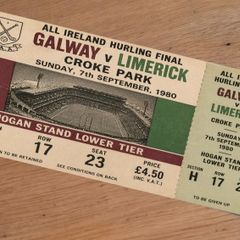 Galway v Limerick Souvenir Ticket  All Ireland Hurling Final 1980