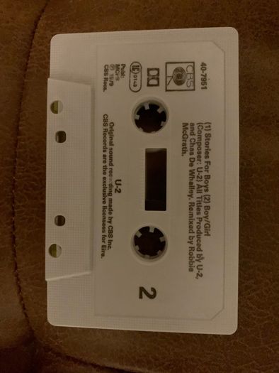 U2 - Three - Original 1985 CBS Ireland Cassette