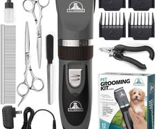 NEW SALE | Professional Dog Grooming Kit - Rechargeable, Cordless Pet Grooming Clippers & Complete Set of Dog Grooming Tools