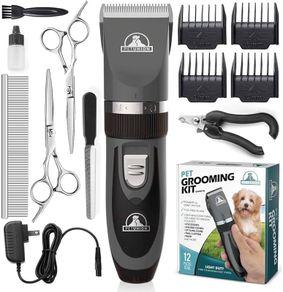 NEW SALE | Professional Dog Grooming Kit - Rechargeable, Cordless Pet Grooming Clippers & Complete Set of Dog Grooming Tools
