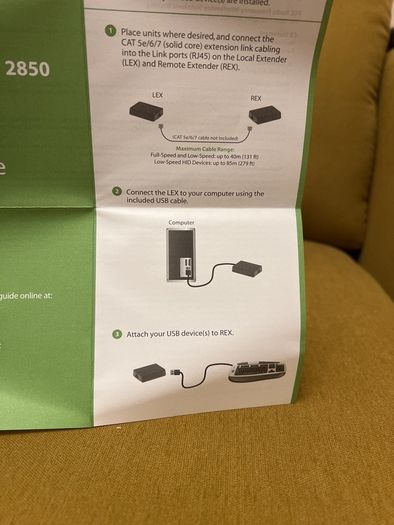 2 port USB extender for up to 85m