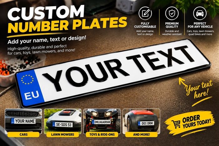 Custom Number Plate Personalised Design
