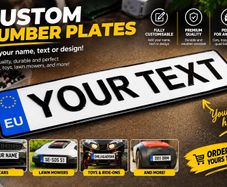 Custom Number Plate Personalised Design