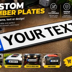 Custom Number Plate Personalised Design